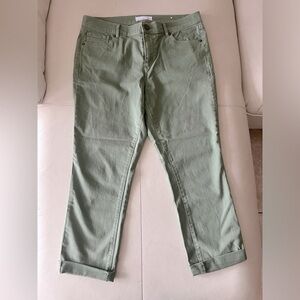 Loft - Skinny Cropped Green Pants